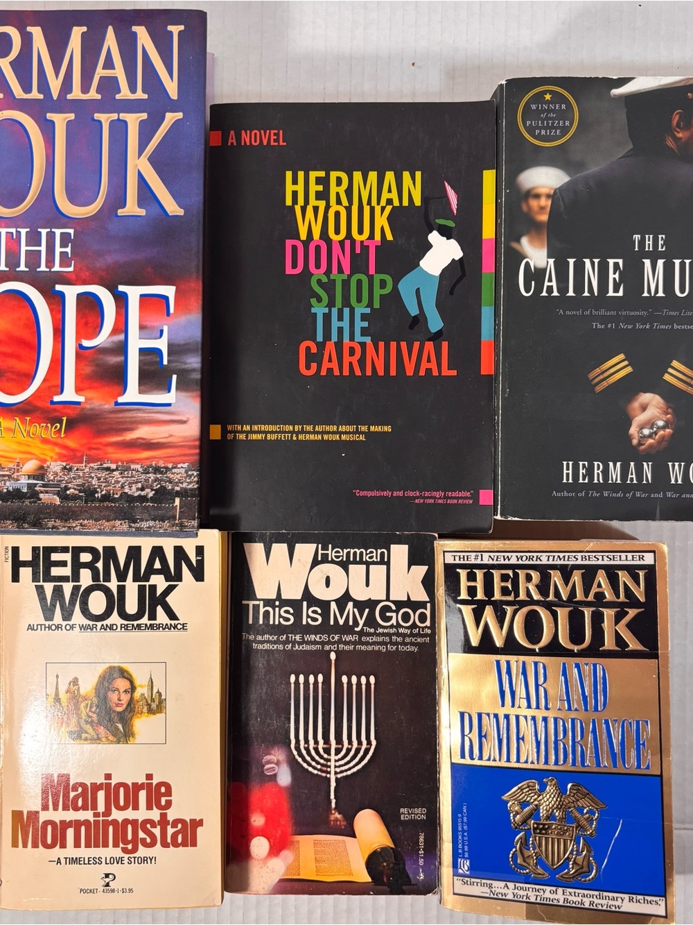 Lot 6 Herman Wouk Books Hope 1st Caine God War Remembrance Morningstar Carnival